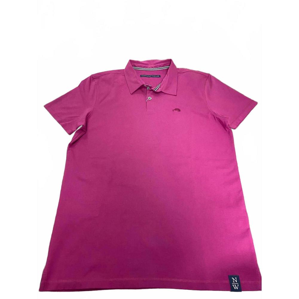 NEW NANTUCKET WHALER men's short sleeve polo in magenta
